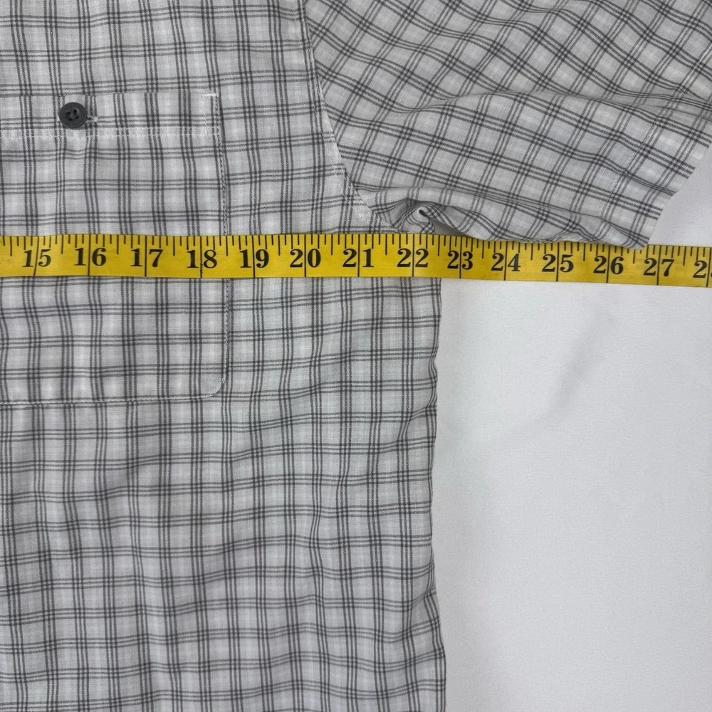 The North Face Shirt Mens Short Sleeve Shirt Hike Camp Outdoor Button Up Plaid L